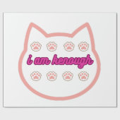 Ich bin genug T-Shert-Katze Geschenkpapier (Flach)