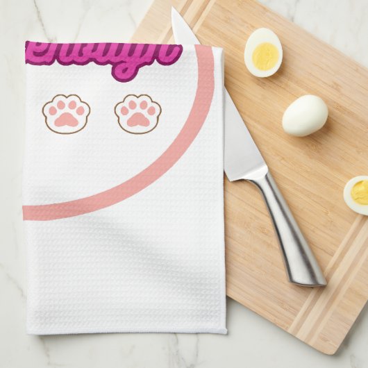 Ich bin genug T-Shert-Katze Geschirrtuch (Viertel Falte)