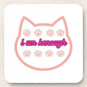 Ich bin genug T-Shert-Katze Getränkeuntersetzer (Vorderseite)