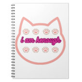 Ich bin genug T-Shert-Katze Notizblock (Vorderseite)