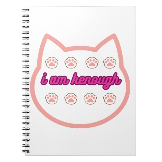 Ich bin genug T-Shert-Katze Notizblock (Vorderseite)