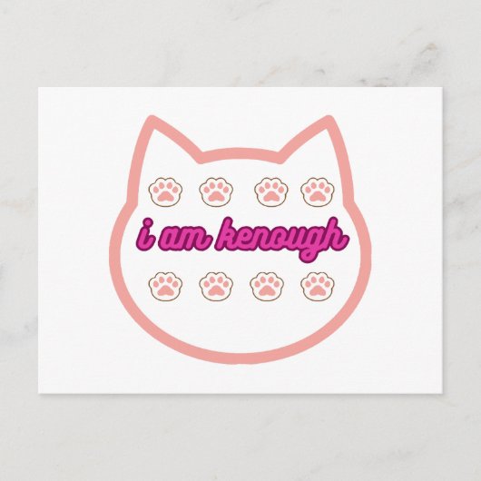 Ich bin genug T-Shert-Katze Postkarte (Vorderseite)
