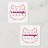 Ich bin genug T-Shert-Katze Quadratische Visitenkarte (Vorne/Hinten)