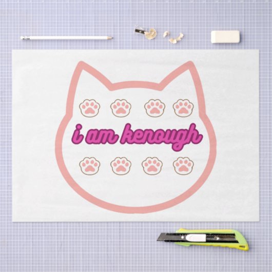 Ich bin genug T-Shert-Katze Seidenpapier (Handwerk)