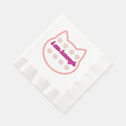 Ich bin genug T-Shert-Katze Serviette (Ecke)