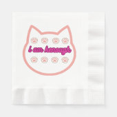 Ich bin genug T-Shert-Katze Serviette (Vorderseite)