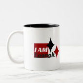 Ich bin genug Zwei-Tonen-Elefanten-Tasse Zweifarbige Tasse (Links)