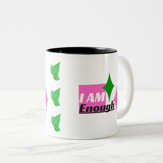 Ich bin genug zweiteilige Ivy-Tasse Zweifarbige Tasse (VorderseiteRechts)