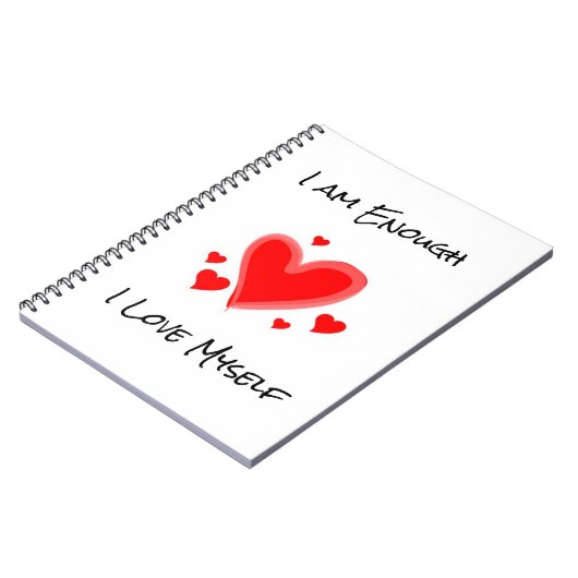 "Ich bin genügend" Dankbarkeits-Zeitschrift und Notizblock (Linke Seite)