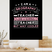 Ich bin Geografie-Lehrerin Poster (Küche)