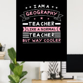 Ich bin Geografie-Lehrerin Poster (Heimbüro)