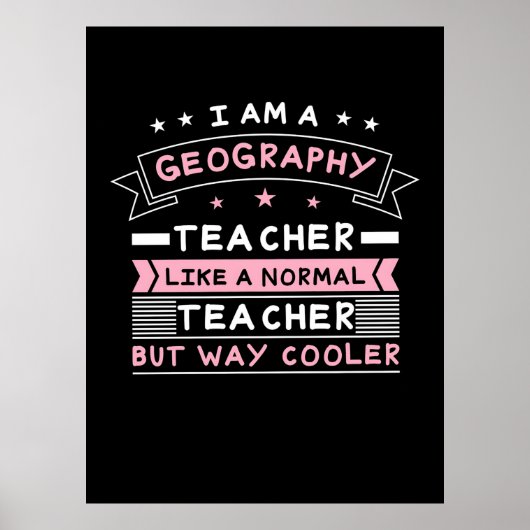 Ich bin Geografie-Lehrerin Poster (Vorne)