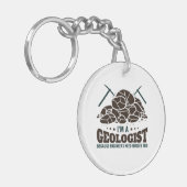 Ich bin Geologe, weil Ingenieure Helden brauchen Schlüsselanhänger (Vorderseite links)