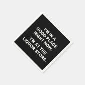 Ich bin gerade an einem guten Ort Serviette (Ecke)