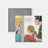 "Ich bin gerade beschäftigt" Retro-Magnet Magnet (Vorderseite/Rückseite)