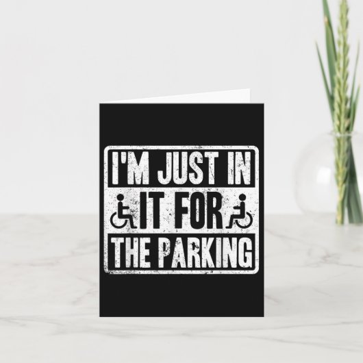 Ich bin gerade drin für den Parkplatz Funny Rollst Karte (Vorderseite)