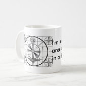 Ich bin gerade ein analoger Typ in einer digitalen Kaffeetasse (Vorderseite Links)