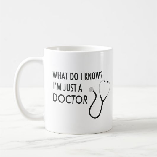 Ich bin gerade ein Doktor Kaffeetasse (Links)