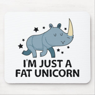 Ich bin gerade ein fettes Einhorn Mousepad