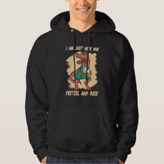 Ich bin gerade hier für Bierdinosaurier bayerisch  Hoodie