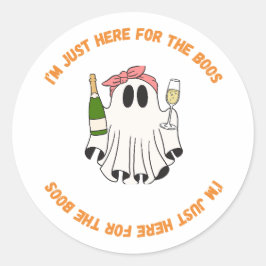 Ich bin gerade hier für Boos Runder Aufkleber