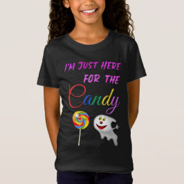 Ich bin gerade hier für Candy - Rainbow Lollipop T-Shirt