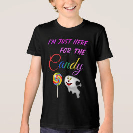 Ich bin gerade hier für Candy - Rainbow Lollipop Tri-Blend Shirt