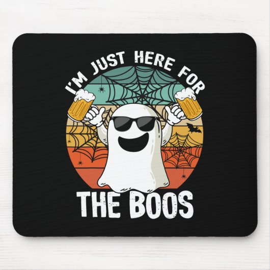 Ich bin gerade hier für das Boos Funny Halloween B Mousepad (Vorne)