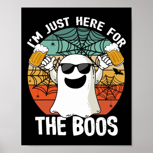 Ich bin gerade hier für das Boos Funny Halloween B Poster (Vorne)