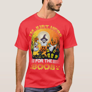 Ich bin gerade hier für das Boos Ghost Halloween-P T-Shirt