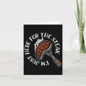 Ich bin gerade hier für das Steak Funny Grillen Me Karte (Vorderseite)