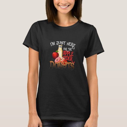 Ich bin gerade hier für den Apfelwein Donuts Fruch T-Shirt (Vorderseite)