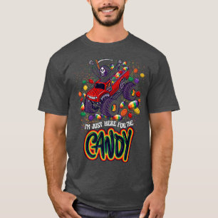 Ich bin gerade hier für den Candy Halloween Monste T-Shirt