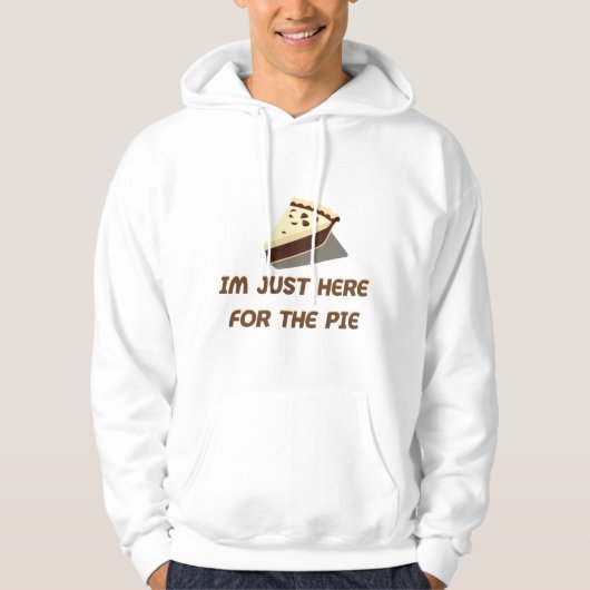 Ich bin gerade hier für den Kuchen Hoodie (Vorderseite)