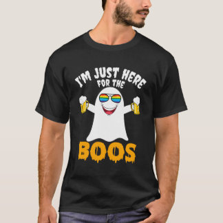 Ich bin gerade hier für die Boos LBGT Flag Hallowe T-Shirt