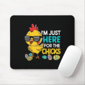 Ich bin gerade hier für die Chicks Osterjunge Kind Mousepad (Mit Mouse)