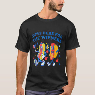 Ich bin gerade hier für die Dackeln 4. Juli Dackel T-Shirt