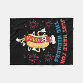 Ich bin gerade hier für die Dackeln am 4. Juli 201 Fleecedecke (Vorderseite (Horizontal))