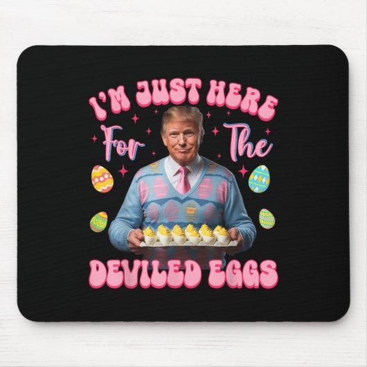Ich bin gerade hier für die geweihten Eier Funny T Mousepad (Vorne)