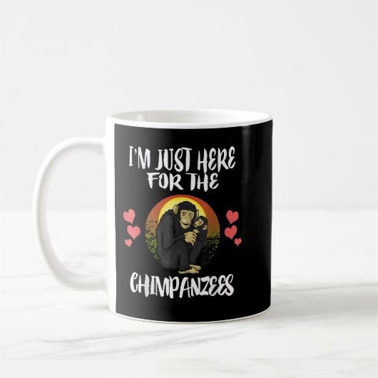 Ich bin gerade hier für die Schimpansen Kaffeetasse (Links)