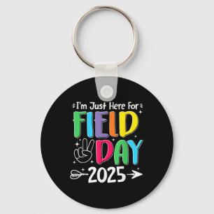 Ich bin gerade hier für Feldtag 2025 für Lehrer Ki Schlüsselanhänger
