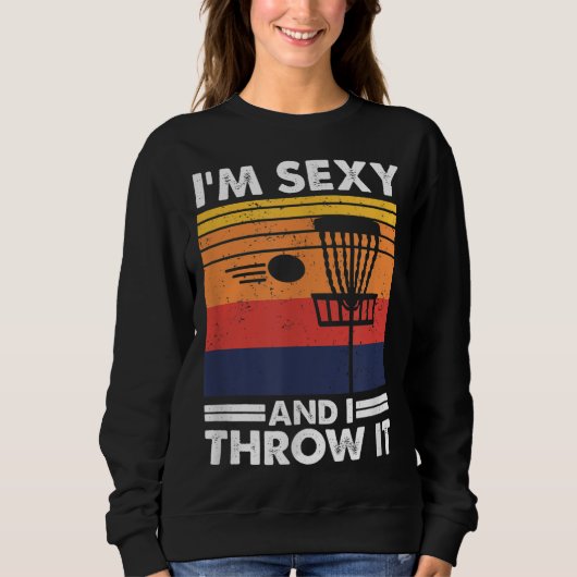 Ich bin gerade hier, um Bäume & Curse Funny Frisbe Sweatshirt (Vorderseite)