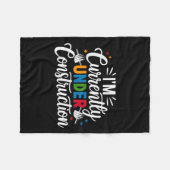 Ich bin gerade im Bau-Funny Fleecedecke (Vorderseite (Horizontal))