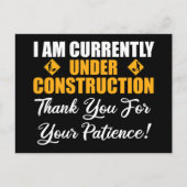 Ich bin gerade im Bau Postkarte (Vorderseite)