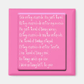 ICH BIN GERADE MÜDE EMO QUOTEN SPANISCHE ENGLISCHE MAGNET (Vorne)