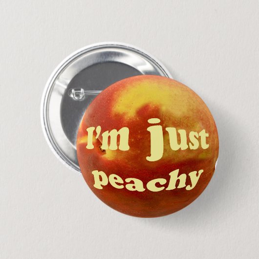 Ich bin gerade pfirsichfarben button (Vorne & Hinten)