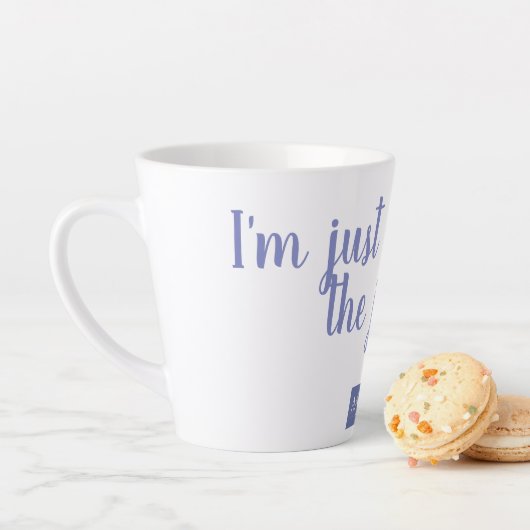 Ich bin gerade wegen der Freude hier Milchtasse (Beispiel)