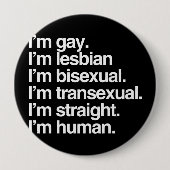 Ich bin gerade wie Sie menschlich Button (Vorderseite)