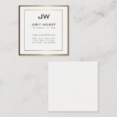 Ich bin gerahmt gewesen! MONOGRAMM Quadratische Visitenkarte (Vorne/Hinten)