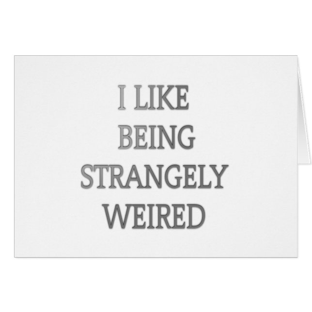 Ich bin gerne eigenartig komisch: Fett-Textdesign (Vorderseite (Horizontal))